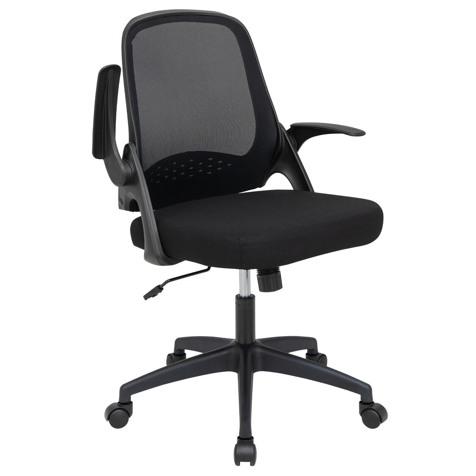 Height Adjust Swivel Rolling Mesh Office Chair with Ergonomic Mid-Back Black